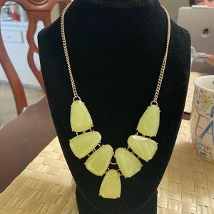 Costume Jewelry Necklace Gold tone with Yellow Acrylic Beads